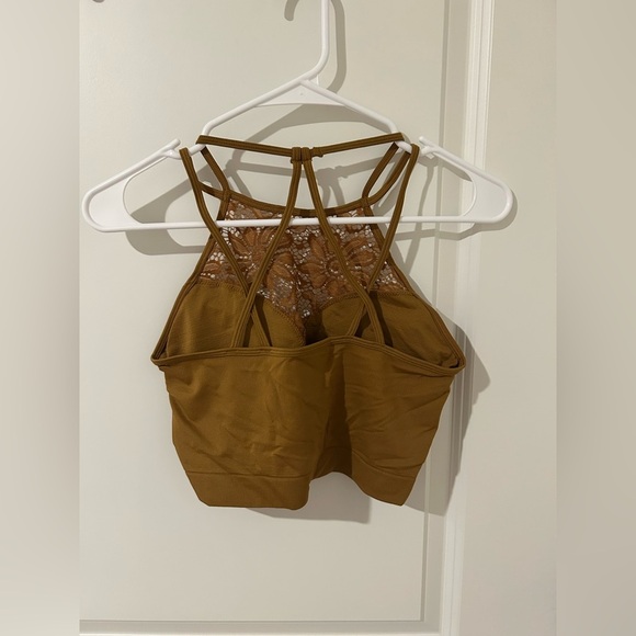 Zenana Plus Size Lace Halter Bralette with double back straps - Picture 7 of 8